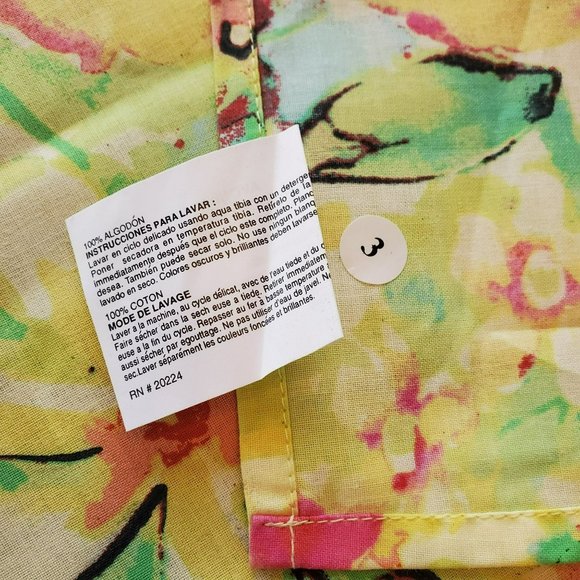 Avon Home Dinner Napkins, Set of 4, Yellow Orange Flowers Floral Cotton, NEW - Picture 5 of 6